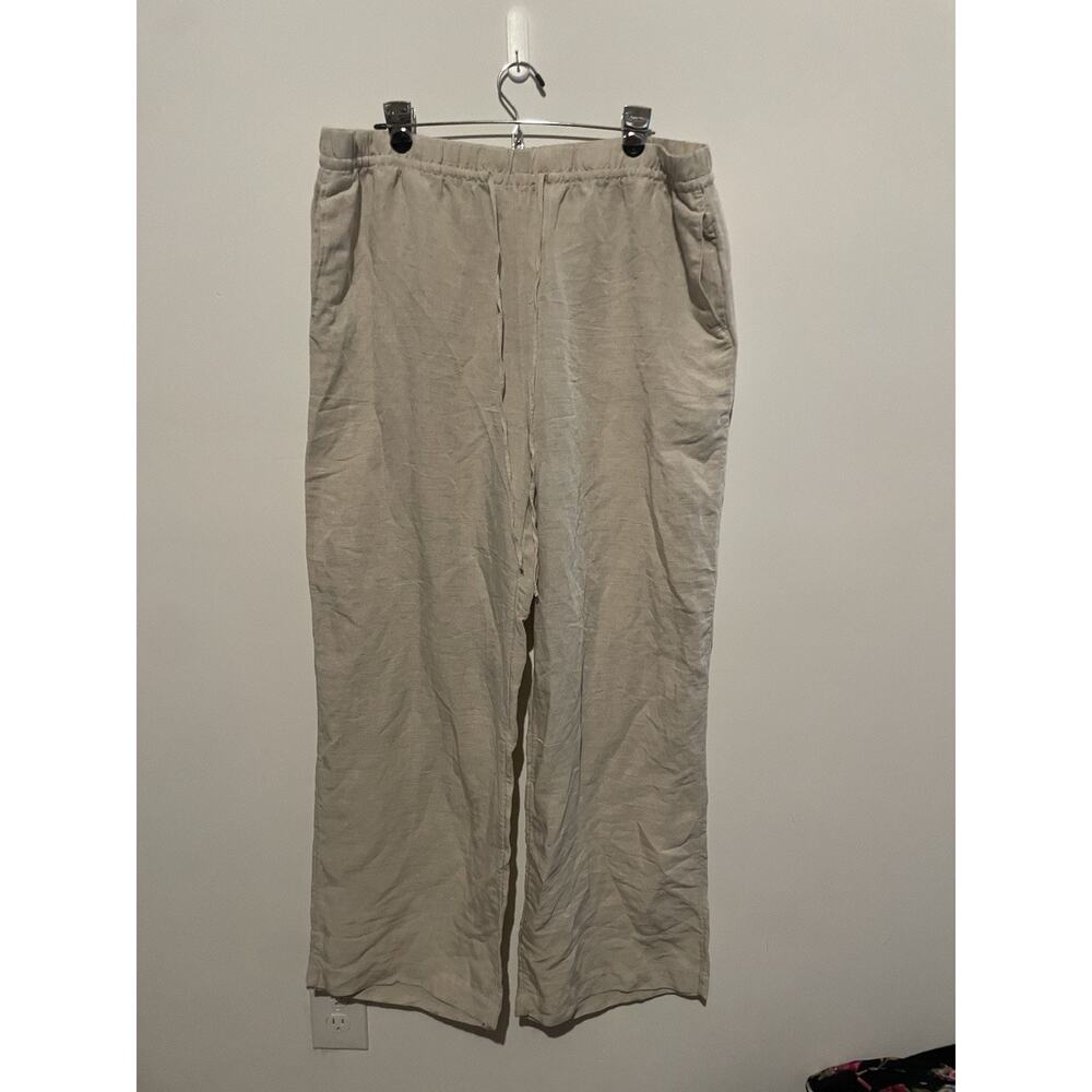 H&M Wide Leg Pants in Light Beige
